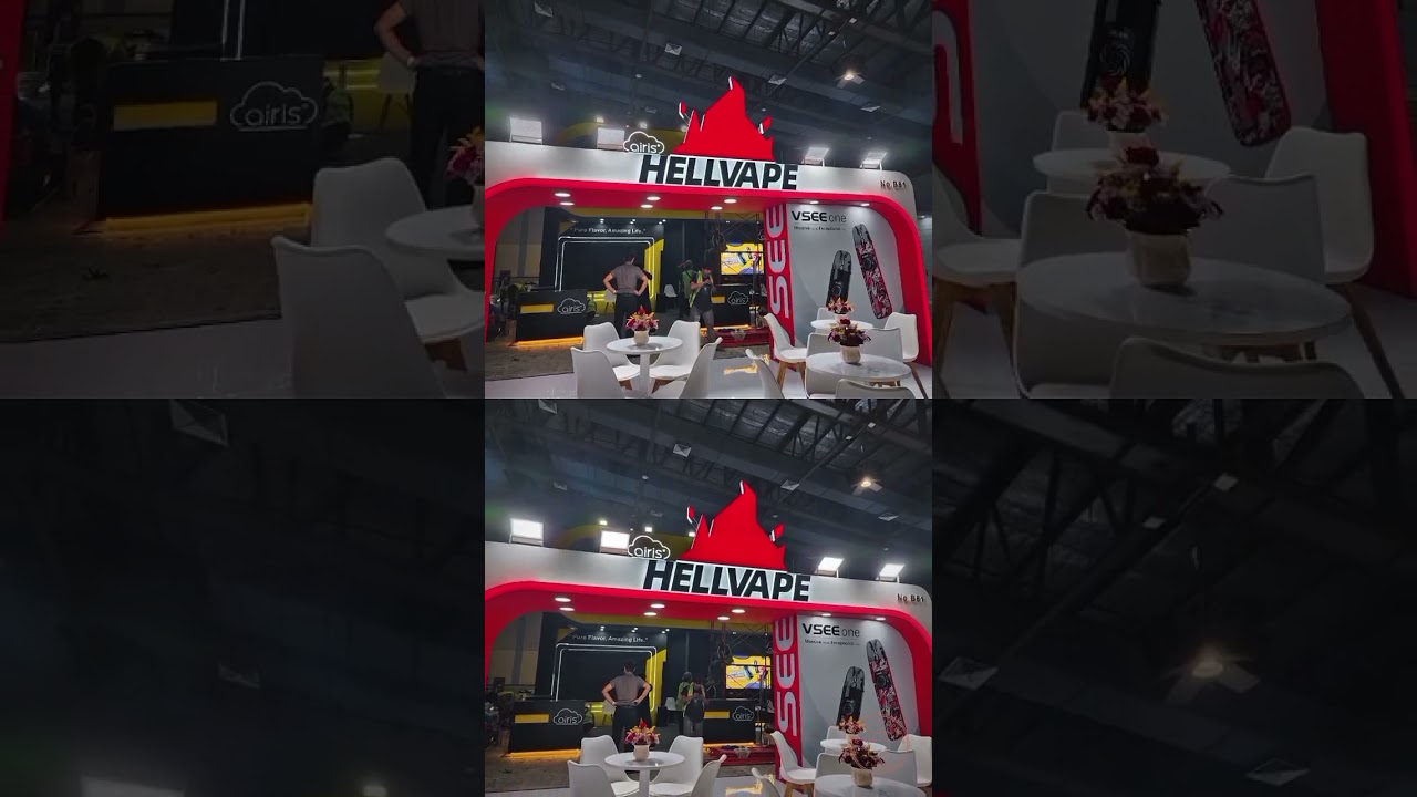 Booth Hellvape - Vape Fair 2025 - Exhibition Jakarta  #interiordesign#booth  #boothdesign