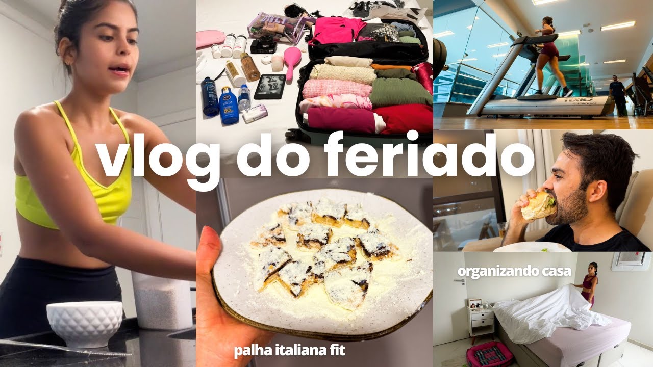 vlog do feriado, rotina em casa, arrumando mala para viagem, almoçando fora, hambúrguer saudável