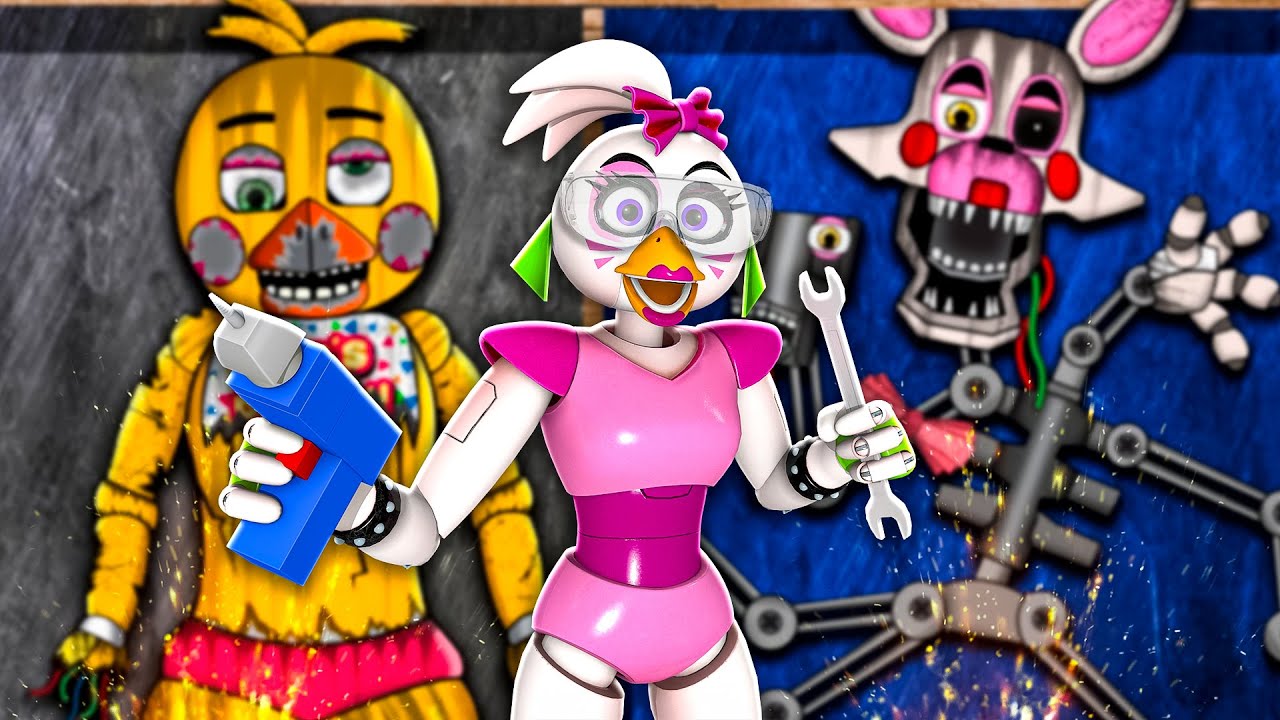 Repairing Toy Chica And Mangle With Glamrock Chica