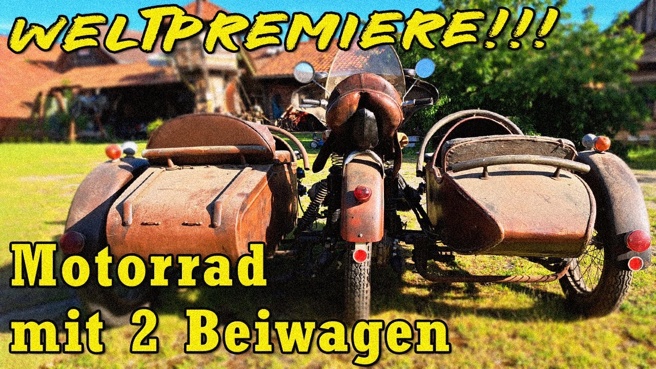 Weltpremiere!!! Motorrad mit 2 Beiwagen | Harzer Bikeschmiede