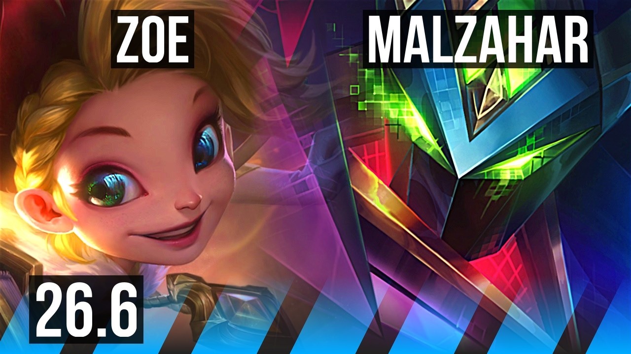 ZOE vs MALZAHAR (MID) | KR Grandmaster | 26.6