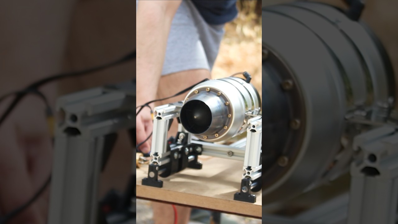 LOUD Mini Jet Engine Test! #jetengine #rc #turbojet #loud #stirlingkit