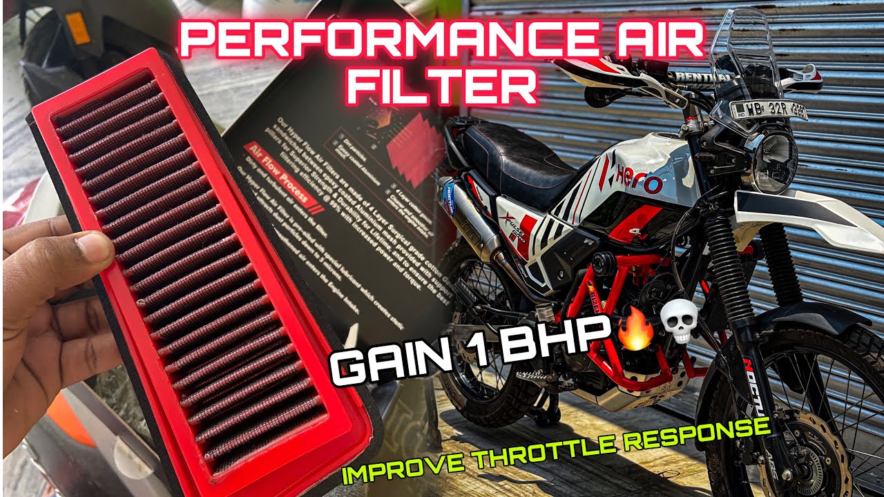 Best Performance Air filter installed in Hero Xpulse 200 4v Pro || Gain 1 BHP🤯🔥