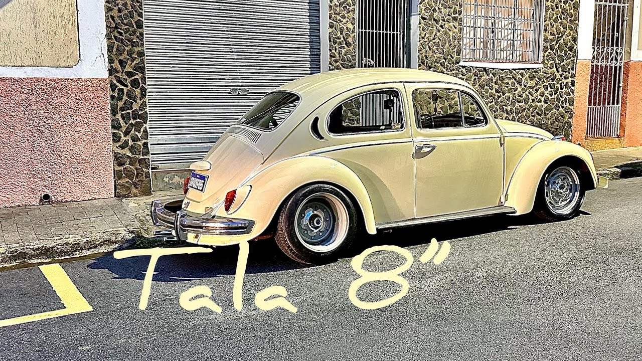 Coloquei rodas tala 8” no fusca + Batentes + calotas de viagem / Canal Garagem do Gui