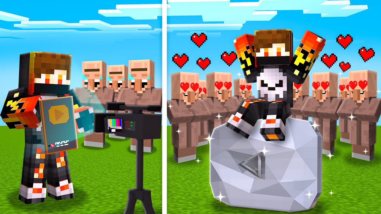 1 SUBSCRIBER Vs 1 BILLION SUBSCRIBERS IN MINECRAFT !!!