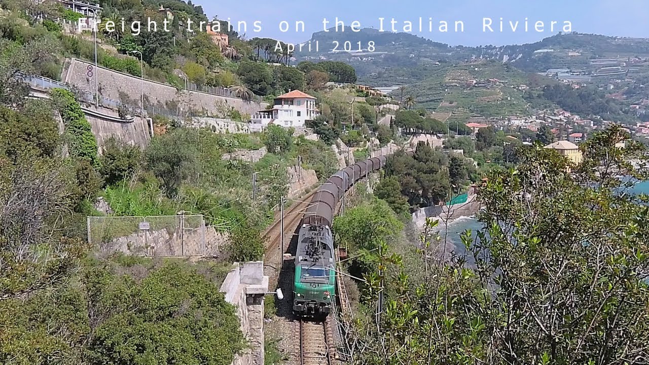 Freight trains on the Italian Riviera - April 2018