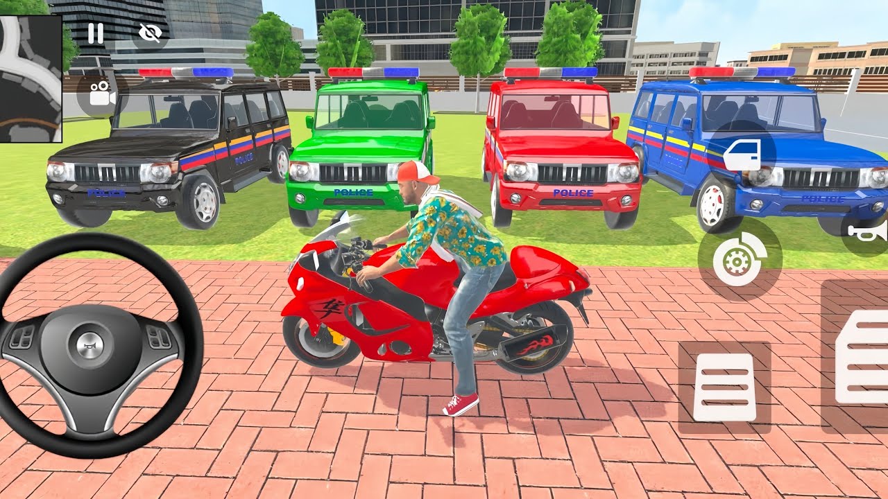 🎮Frinkline Parchase Modify 4️⃣ indian police car 🚓 in indian theft Auto simulator /#cargame 