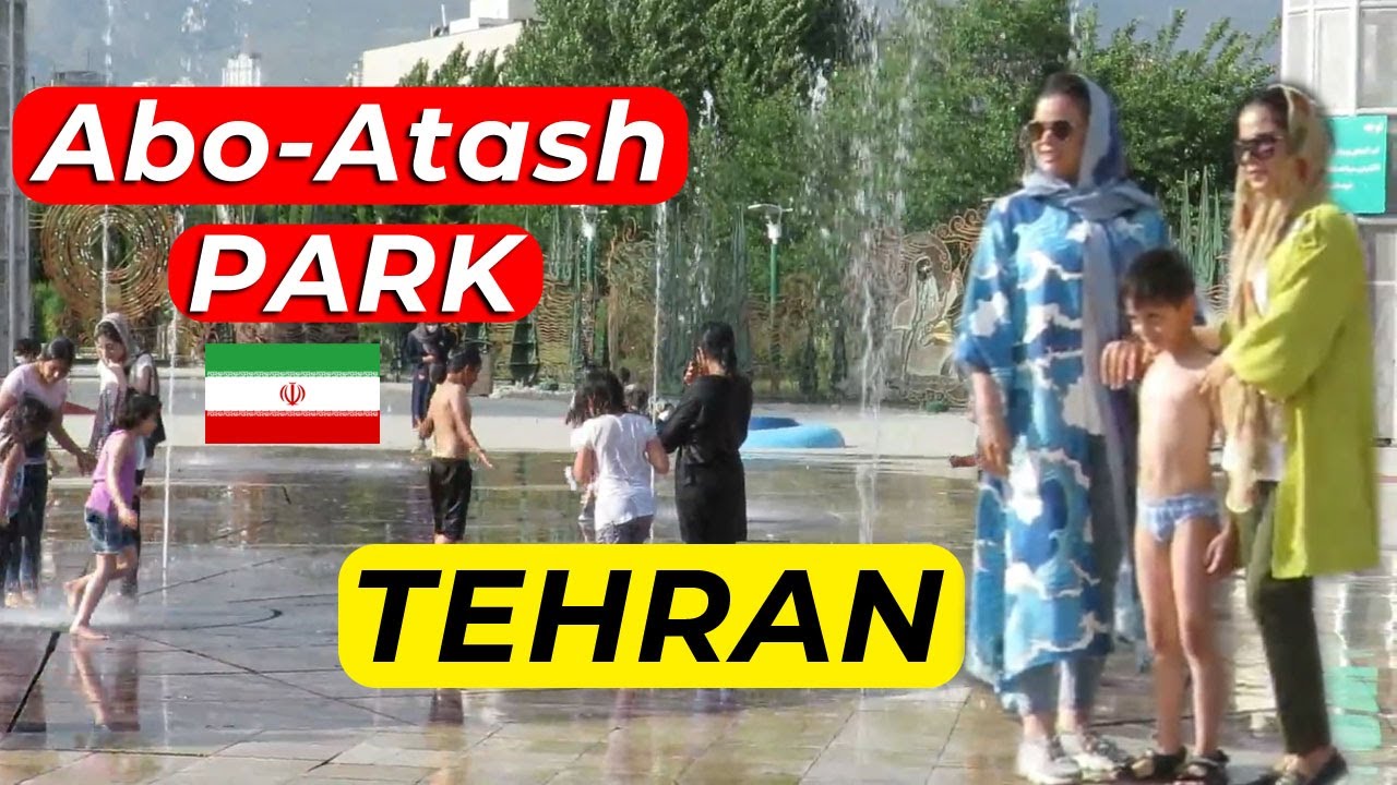 Walking in IRAN, TEHRAN, Abo Arash Park, in the Center on City, Very Beautiful