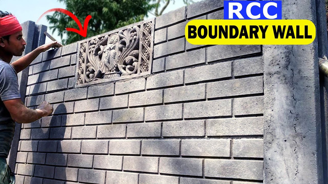 RCC Boundary Wall ,precast compound wall construction, making, manufacturer, cement concrete wall |