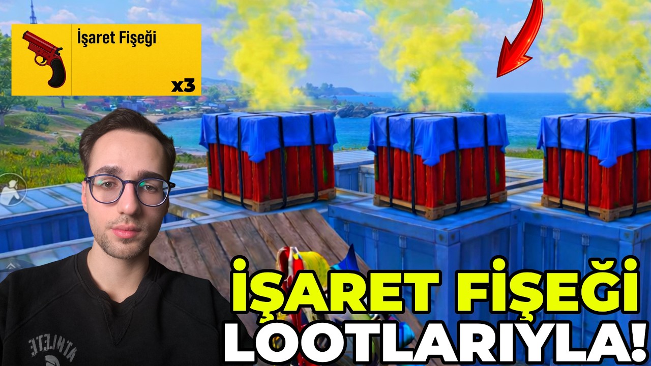 İŞARET FİŞEĞİ LOOTLARIYLA WIN ALMAK (3 FİŞEK ATTIM) PUBG MOBILE