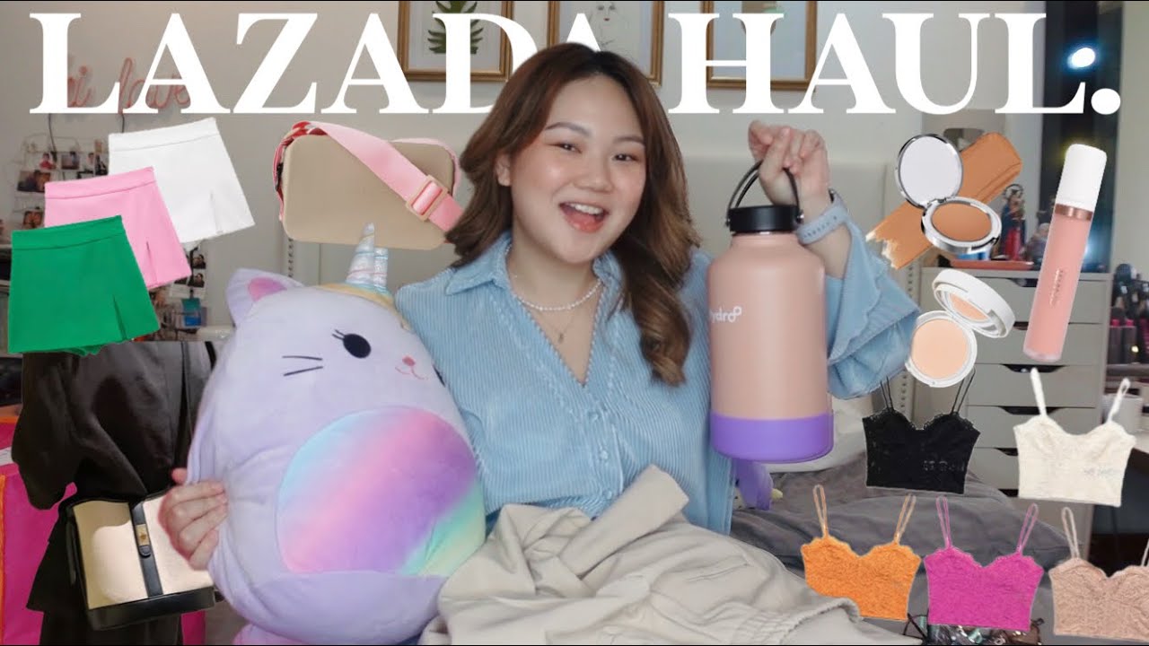 GRWM + HUGE LAZ HAUL: MAKEUP, CLOTHES, BAGS, ETC! | ASHLEY SANDRINE