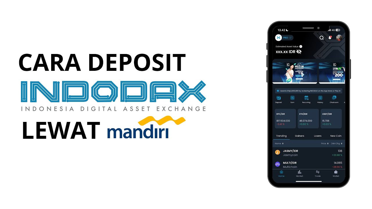 Berhasil ! Cara Deposit Indodax Lewat M Banking Mandiri Terbaru