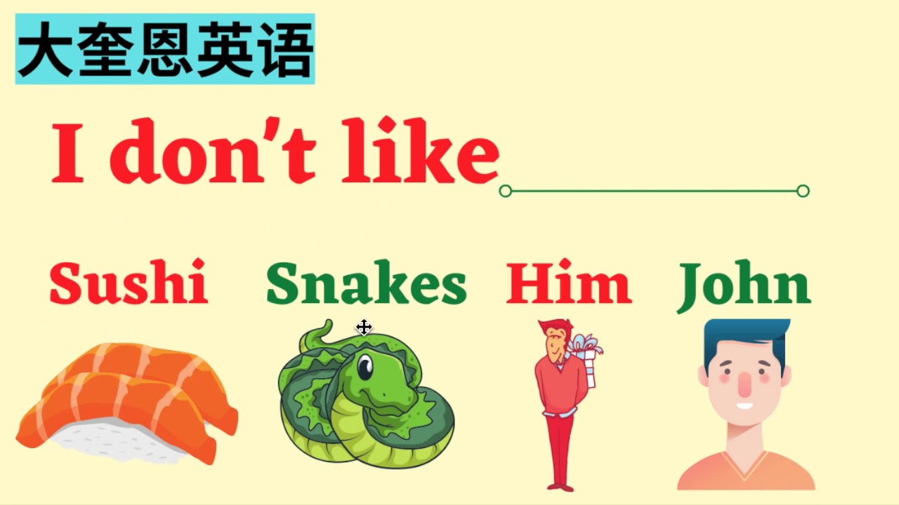 【英文简学】表达自己 I Like..I Don't Like...我喜欢. 我不喜欢