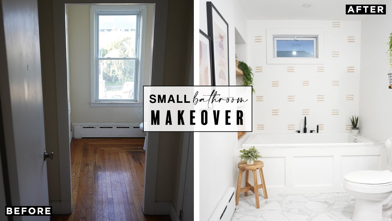 DIY SMALL BATHROOM MAKEOVER!! EXTREME TRANSFORMATION!!