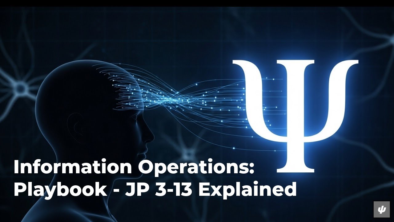 Information Operations - Cognitive Warfare, PSYOPs & MISO - JP 3-13 Explained