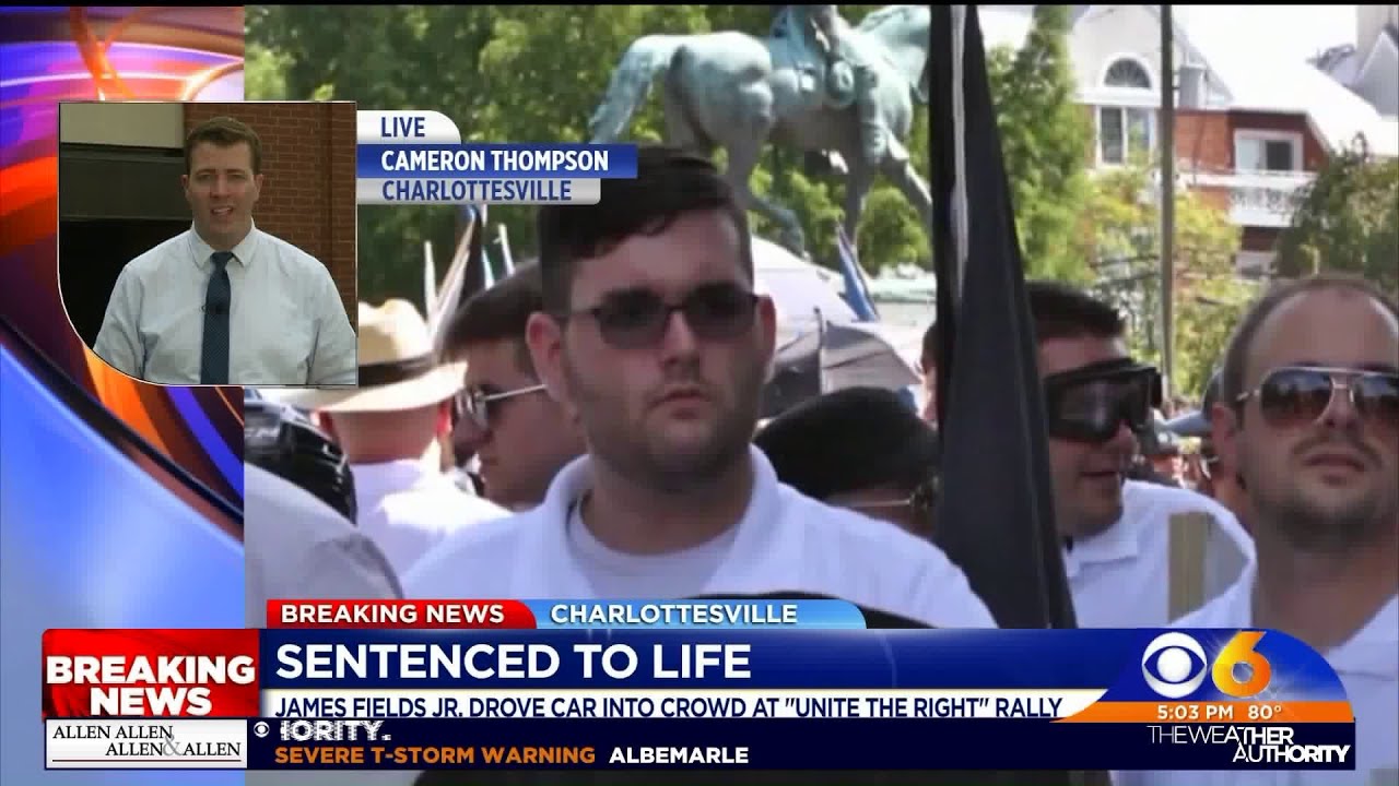 Driver who killed Heather Heyer at Charlottesville counterprotest sentenced to life in prison