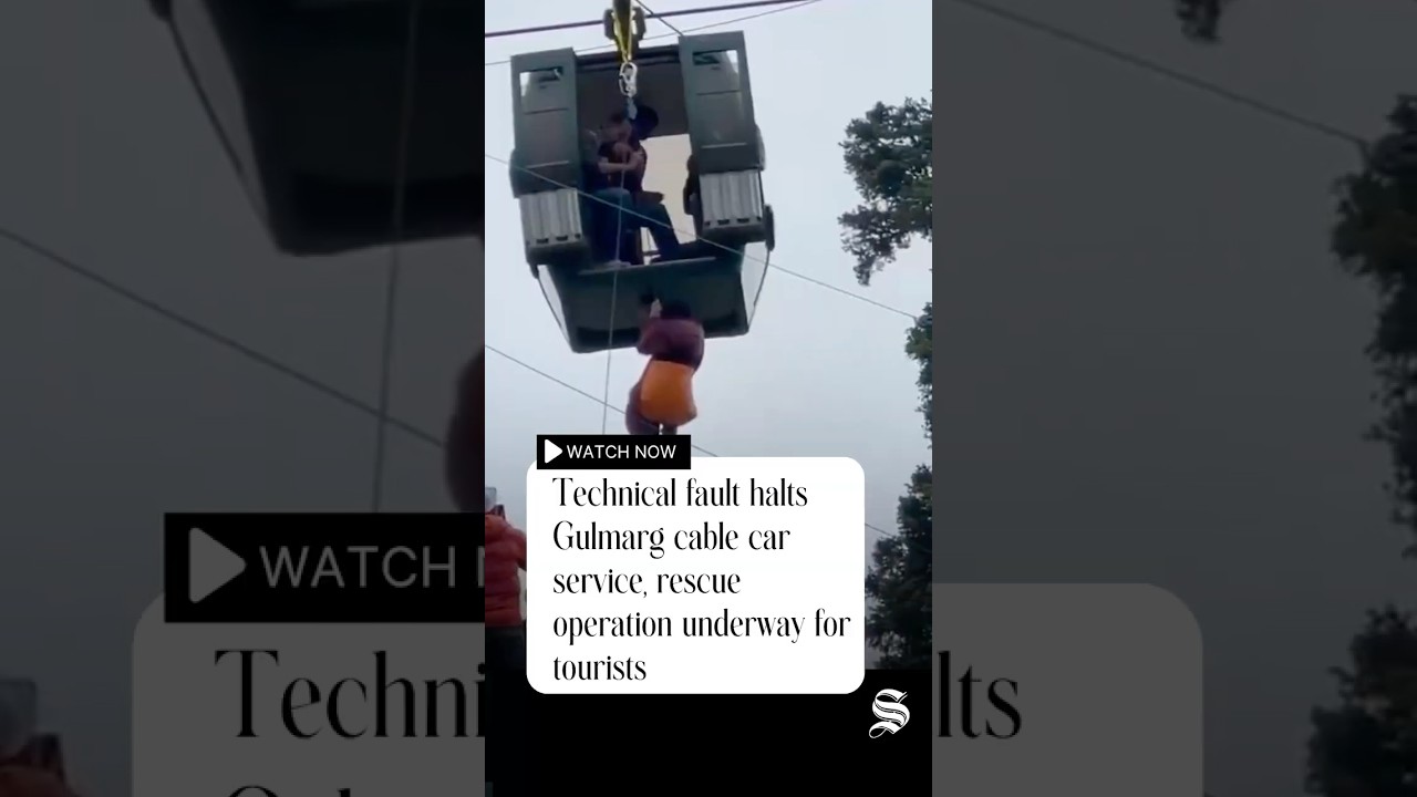 Over 200 tourists stranded after Gulmarg cable car suffers technical fault | Rescue underway