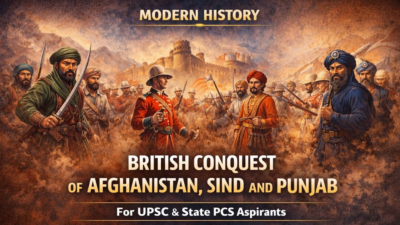 British Conquest of Afghanistan, Sind & Punjab | Modern History | UPSC & State PCS