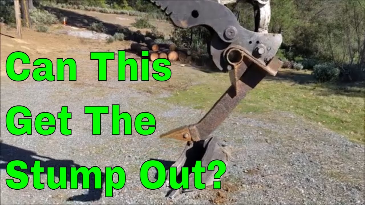 Home Made Ripper on a Mini Excavator to Remove Stumps