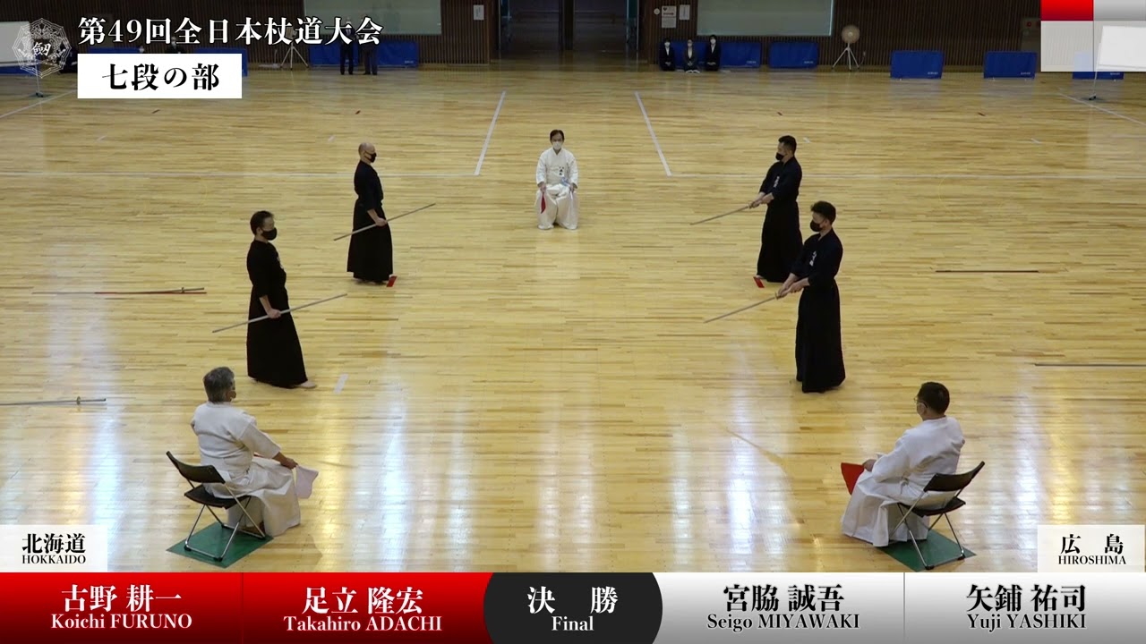 古野 耕一・足立 隆宏（北海道）0 - 3 宮脇 誠吾・矢鋪 祐司（広島）_第49回全日本杖道大会 七段の部 決勝 22