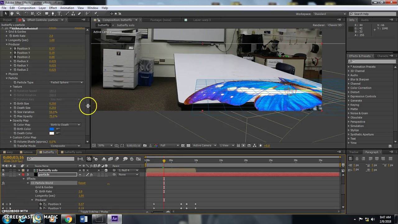 AE Butterfly tutorial 3