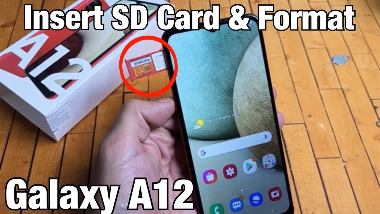 Galaxy A12: как вставить SD-карту и отформатировать