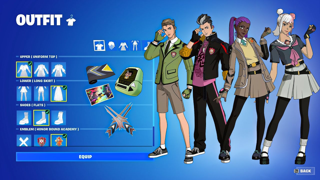 *NEW* Customizable Academy Champions Skins, Backbling & Pickaxe in Fortnite