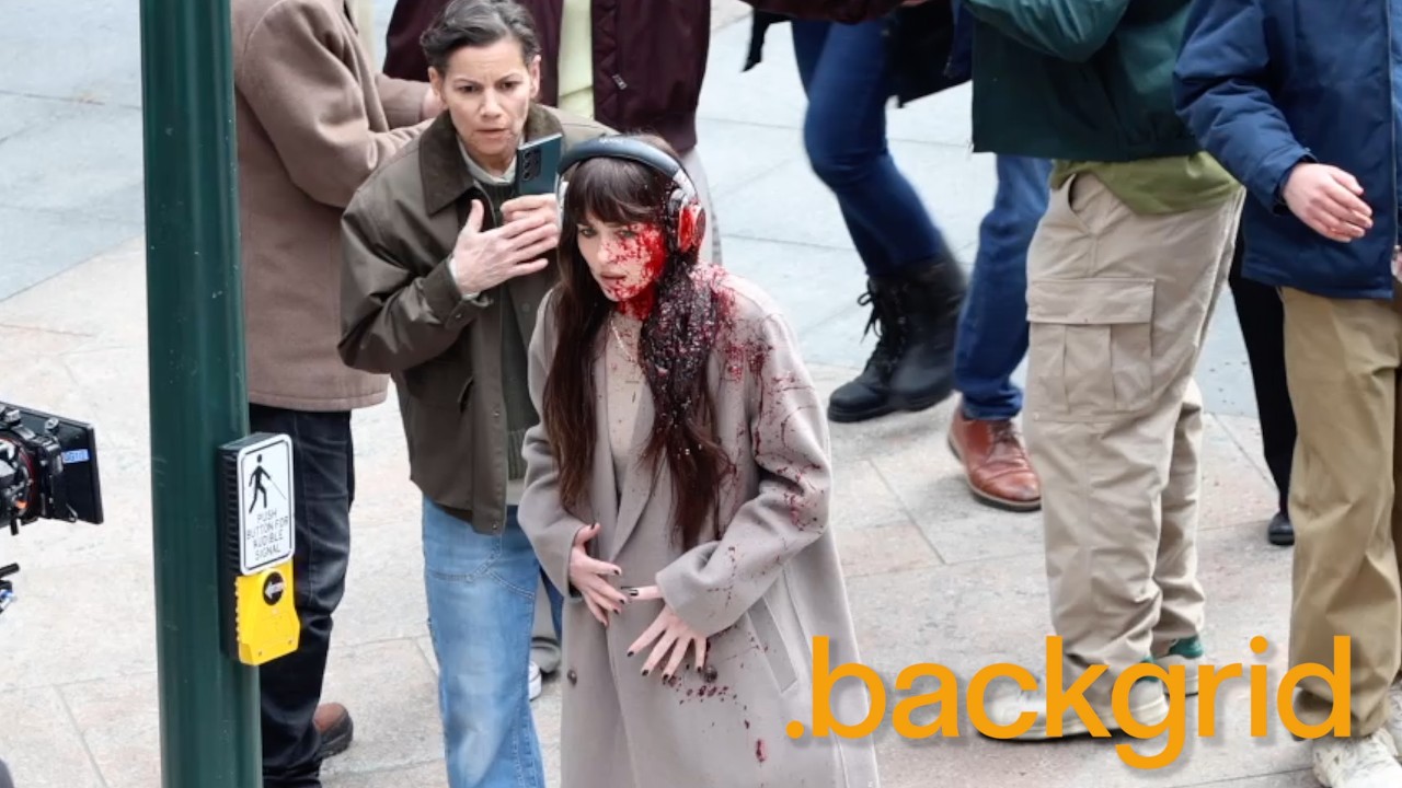 Dakota Johnson covered in fake blood while filming 