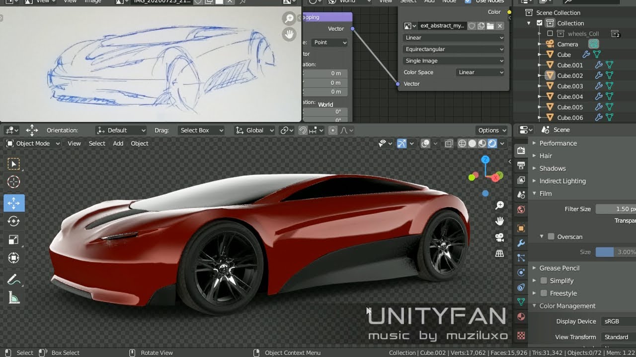 #345 concept car quick modeling - vehicle 004 - part 01 - 4x timelapse