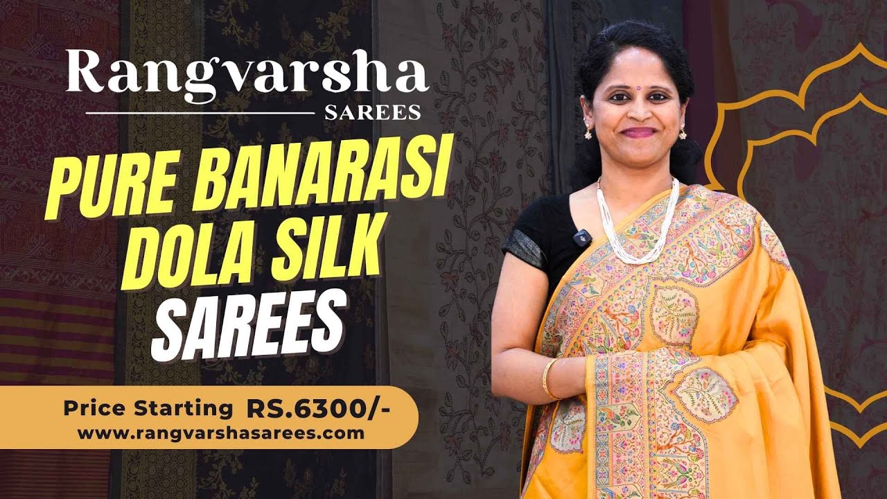 Pure Dola Silk Sarees-Rangvarsha Sarees-Vibrant Dola sarees in Benarasi pattern - 7th January 2026