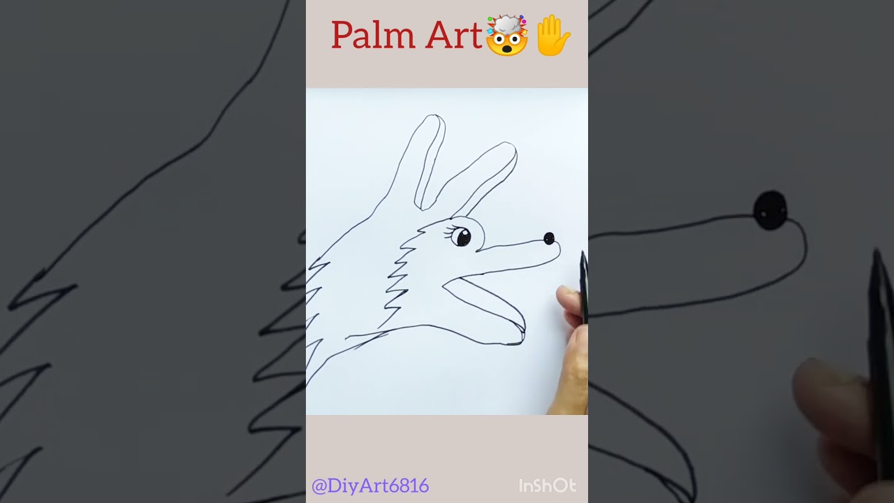 Palm Art🤯😍#art #creative #shorts #animals #viral #new
