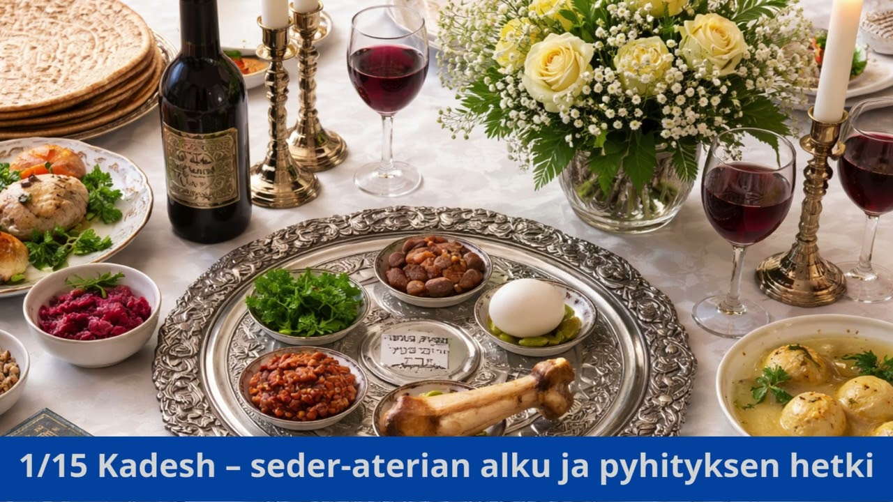 01|15 Kadesh – seder aterian alku ja pyhityksen hetki