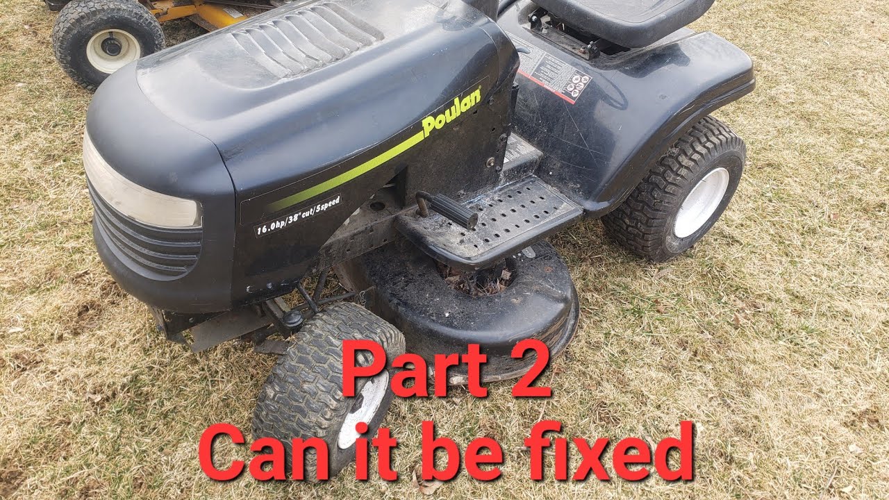 Poulan 38 inch mower can we fix it part 2