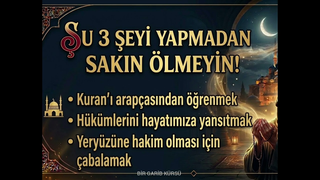 Şu 3 şeyi yapmadan sakın ölmeyin !