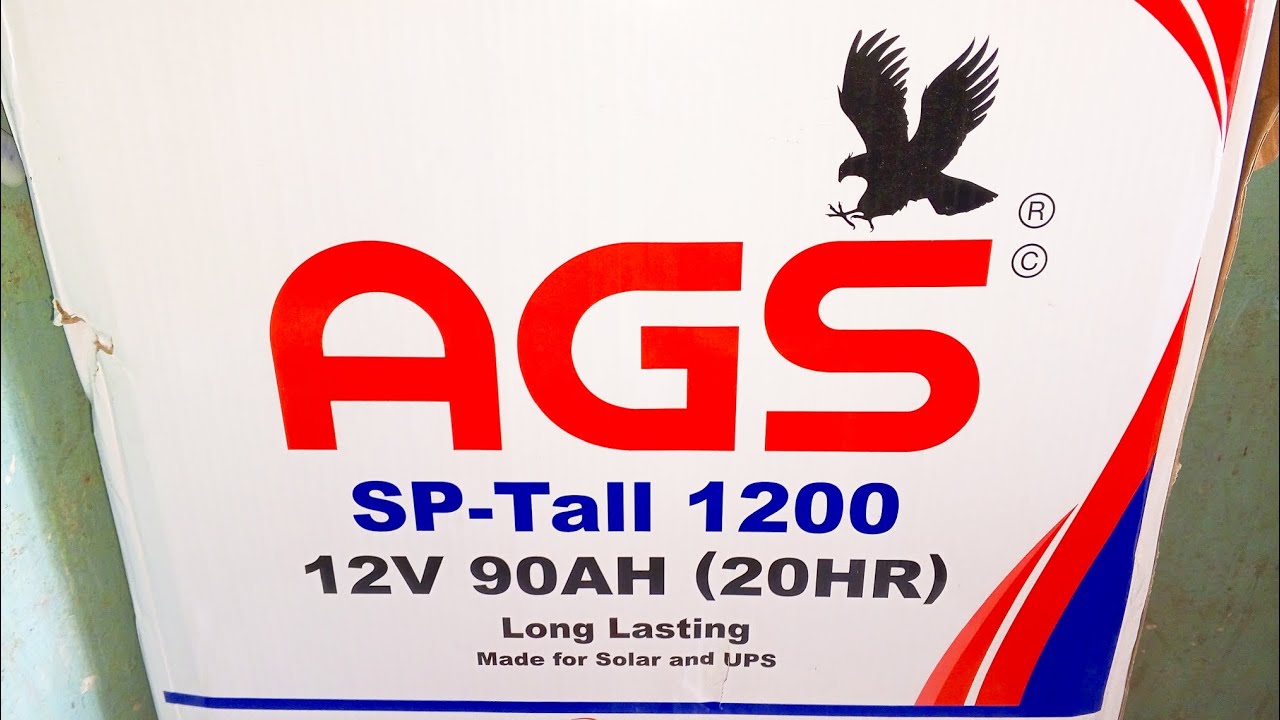 AGS SP tall tubbler 1200 [12 volt 90AH made for solar and UPS