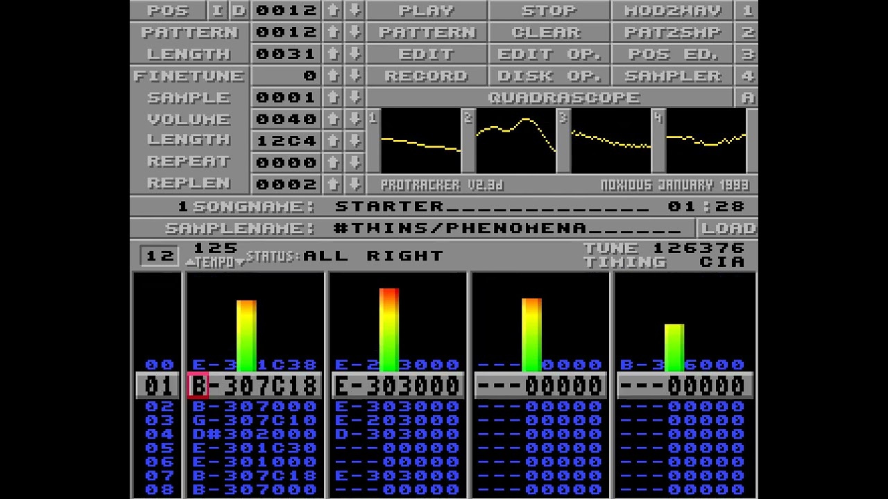 Phenomena  Music Dream Starter Amiga Protracker