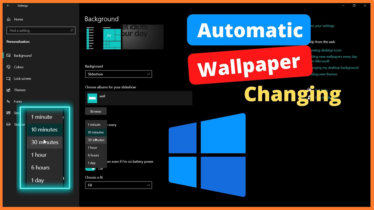 How to Enable AUTO CHANGE Wallpapers in  Windows 11/10/7🔥🔥🔥