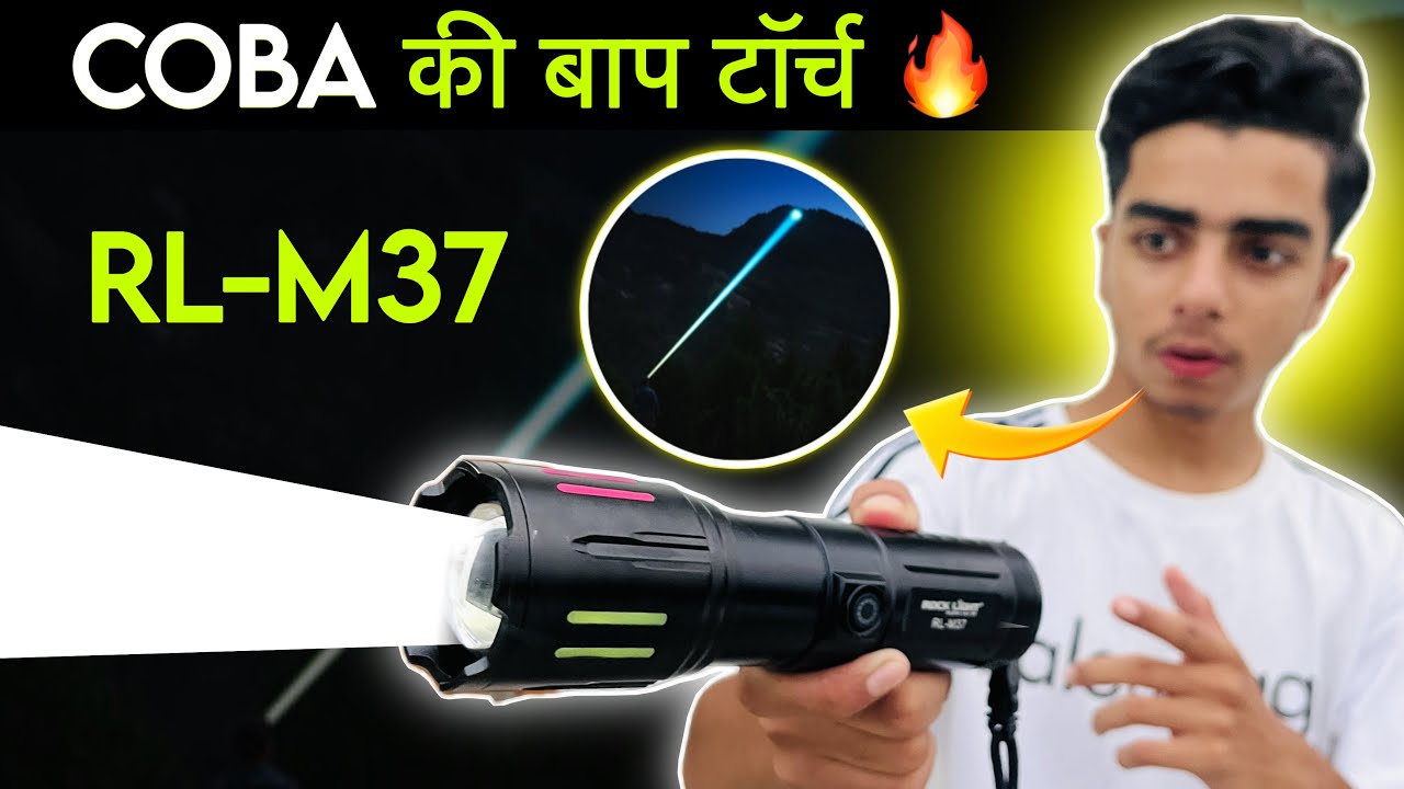 Rock Light RL-M37  200 Watt Best High Power torch Light in india || Zoomable torch 