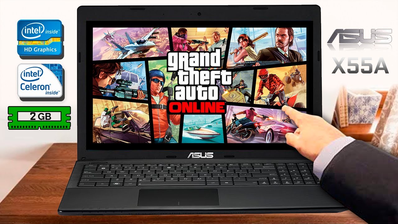 Запустил GTA Online со всеми DLC на очень слабом ноутбуке с 2гб ОЗУ!!!