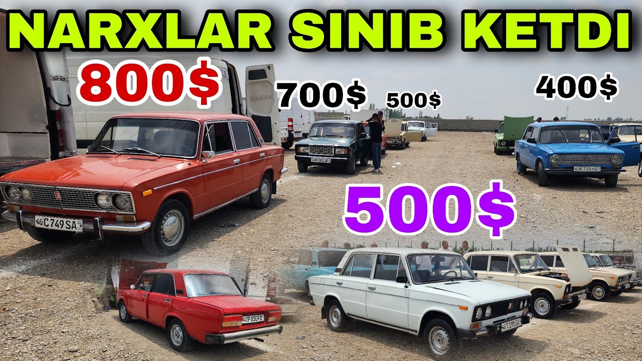 16 IYUL FARGONA MASHINA BOZORIDA JIGULI LADA PRYORA 07 06 01 03 KAPEK NARXLARDA TO'LIDI