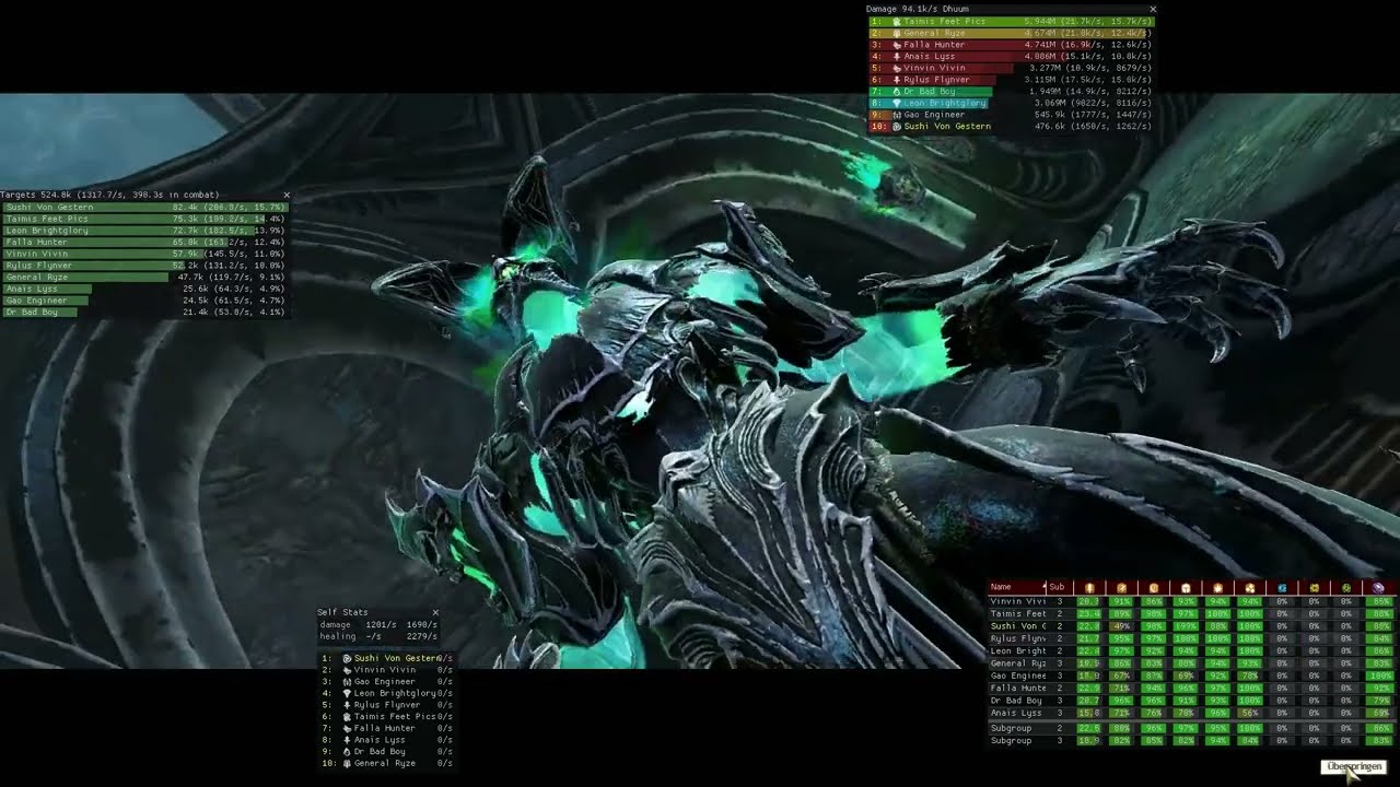 Gw2 - Dhuum | Heal Tempest Kite Green 2 | PoV