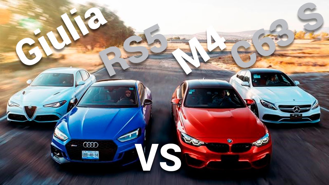 Giulia VS RS5 VS M4 VS C63 S comparativa deportivos europeos | Autocosmos