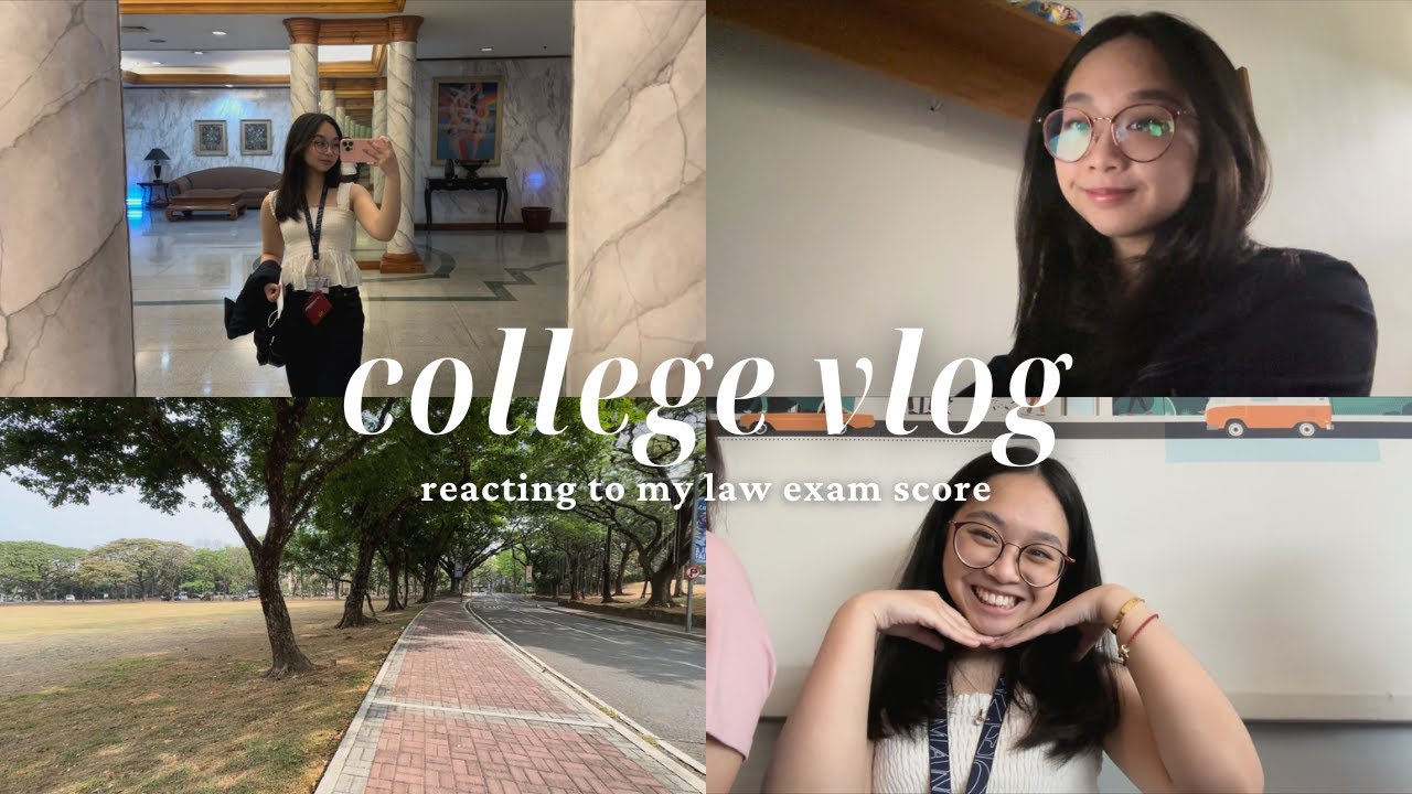 UNI VLOG 📓 | reacting to my LAW EXAM SCORE 😬, full day of classes in the ateneo, and studying
