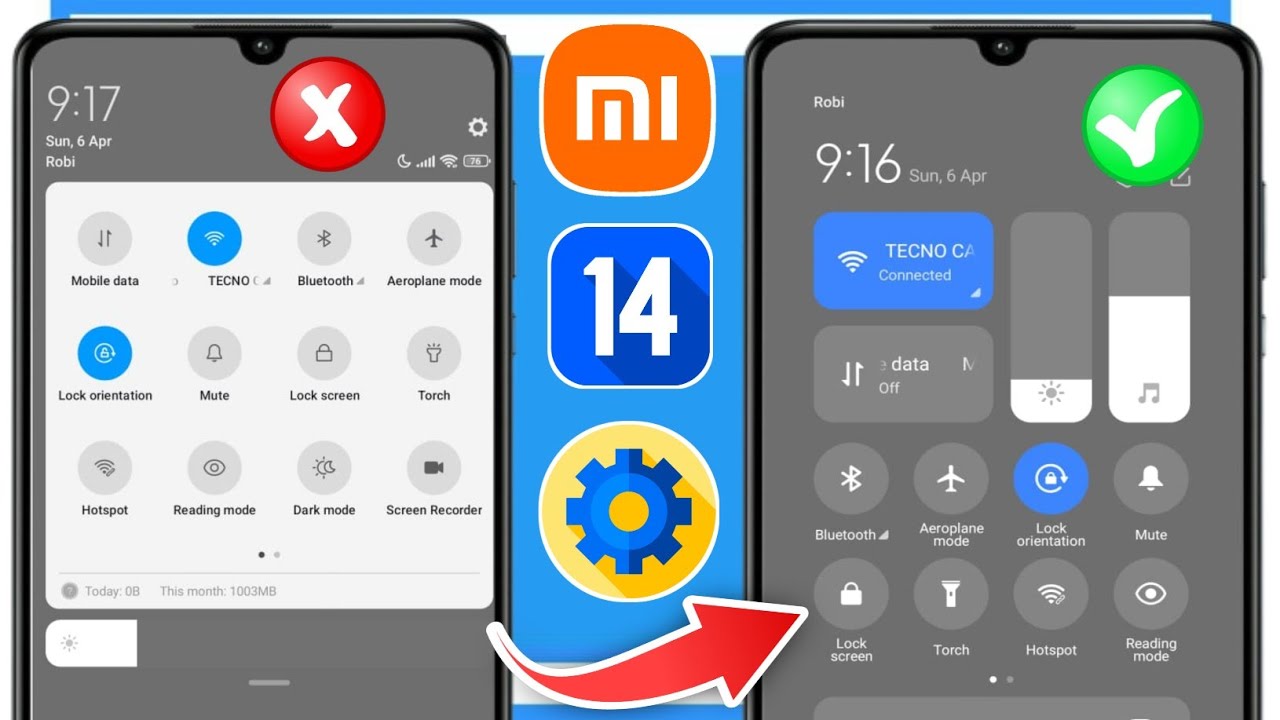 Redmi 14c Control Center Settings new update | how to Change Control Center on 14C Enable HyperOS