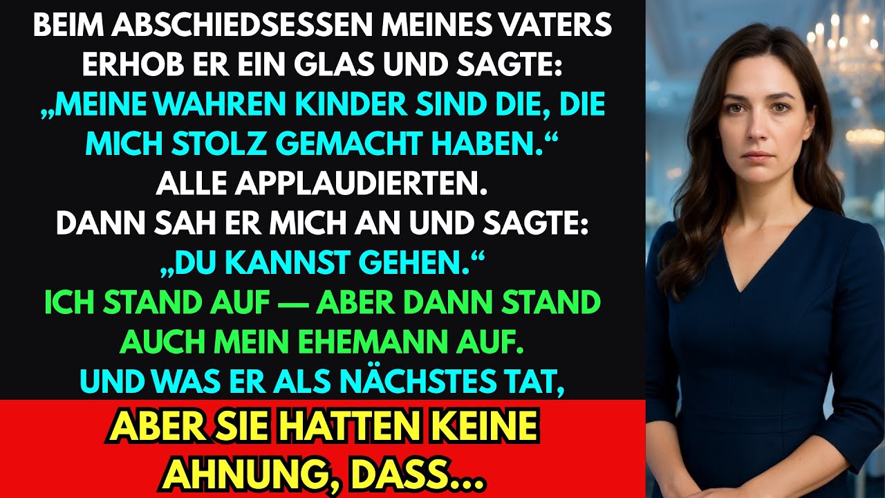 Mein Vater warf mich bei seinem Ruhestandsdinner raus &ndash; doch dann stand mein Ehemann unerwartet auf
