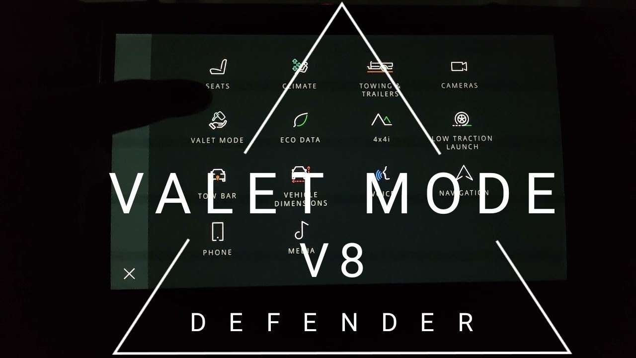 LAND ROVER DEFENDER P_525 V8 EDITION VALET MODE ENABLED 4k c&oacute;mo usar valet mode