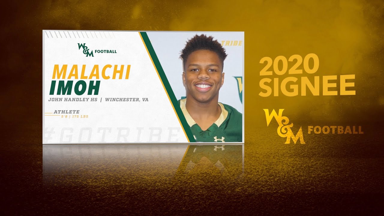 2020 W&M Football Signee - Malachi Imoh
