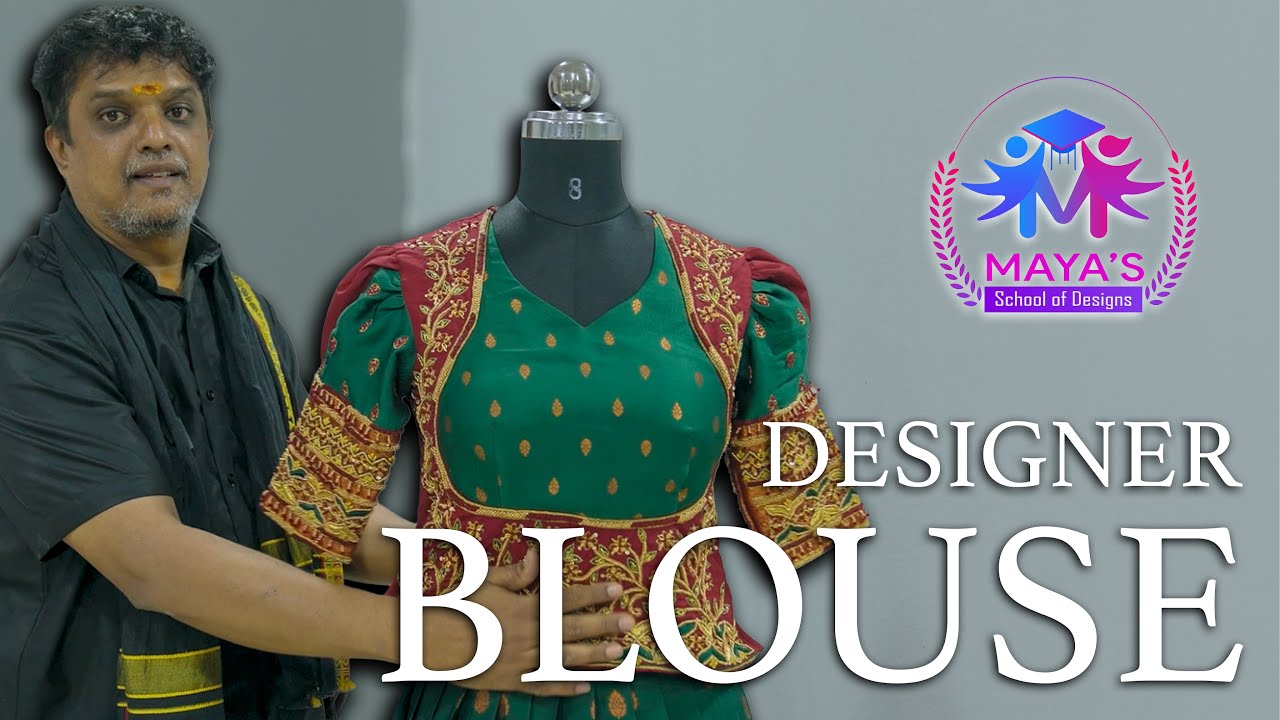 Madhubala blouse and pleated skirt Construction of a Garment  | Maya's School of Designs