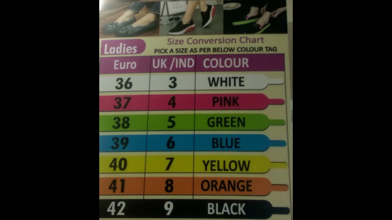 Shoe Size Chart | Feet Size Foot Wear Chart For Ladies, Mens And Kids