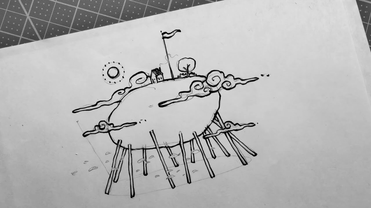 a quick sketch inking on a snowy new york weekend
